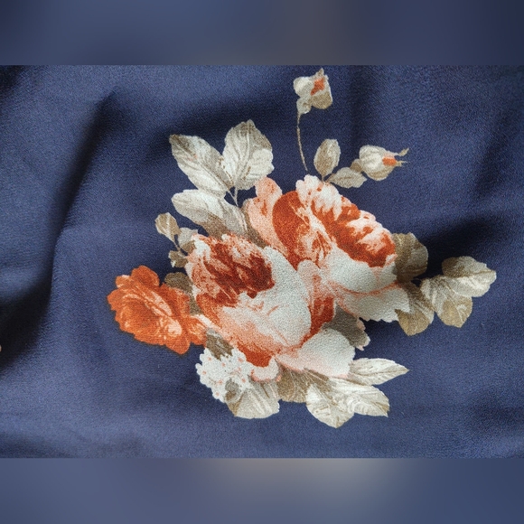 Francesca's Navy Floral Slip Dress - Picture 8 of 9